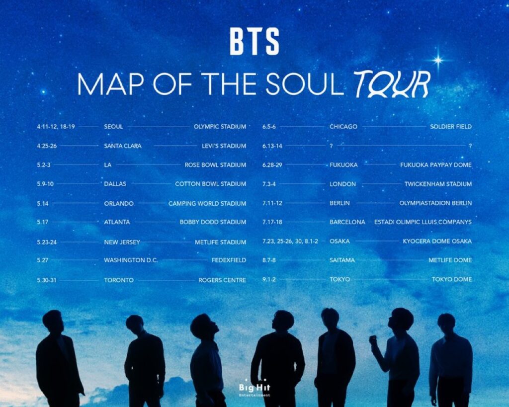 BTS MAP OF THE SOUL TOUR