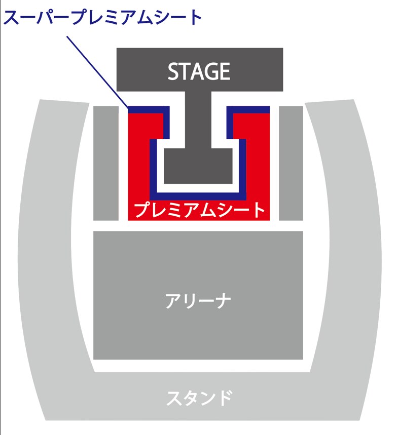 東方神起プレミアムシートの案内図